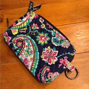 Vera Bradley Navy Floral Cosmetic Bag